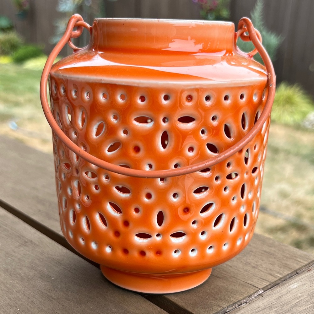 NWT Orange Lantern with Handle